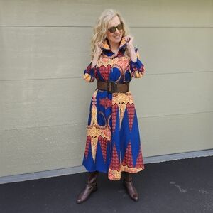 Made With Love Like New Colorful & Amazing Looking Maxi Dress, Large, $26